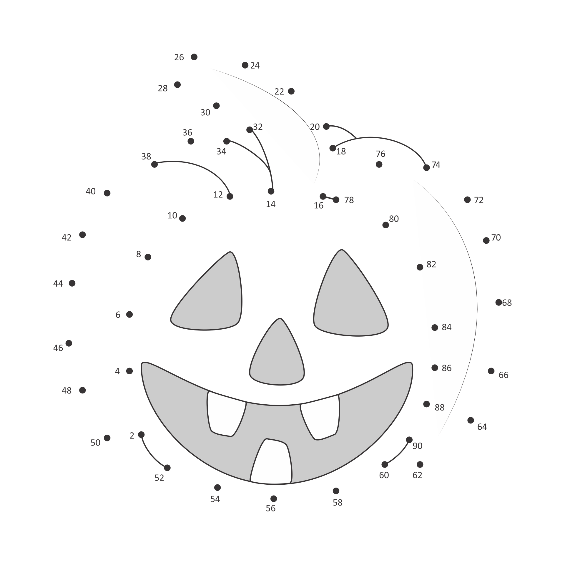 10 Best Halloween Connect The Dots Printables Printablee