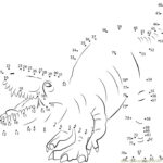 Aggressive Dinosaur Dot To Dot Printable Worksheet Connect The Dots