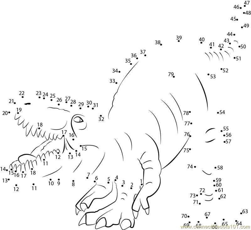 Aggressive Dinosaur Dot To Dot Printable Worksheet Connect The Dots