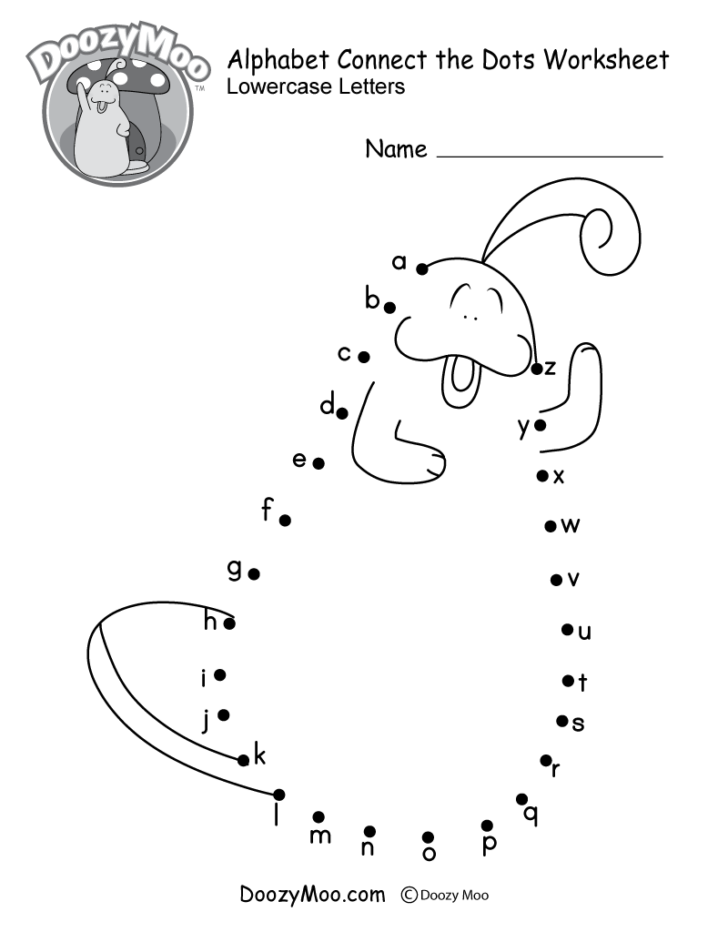 Connect The Dot Letter Worksheets