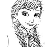 Anna Frozen Dot To Dot Printable Worksheet Connect The Dots Frozen