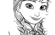 Anna Frozen Dot To Dot Printable Worksheet Connect The Dots Frozen