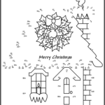 Christmas House Dot To Dot Christmas Coloring Pages Free Christmas