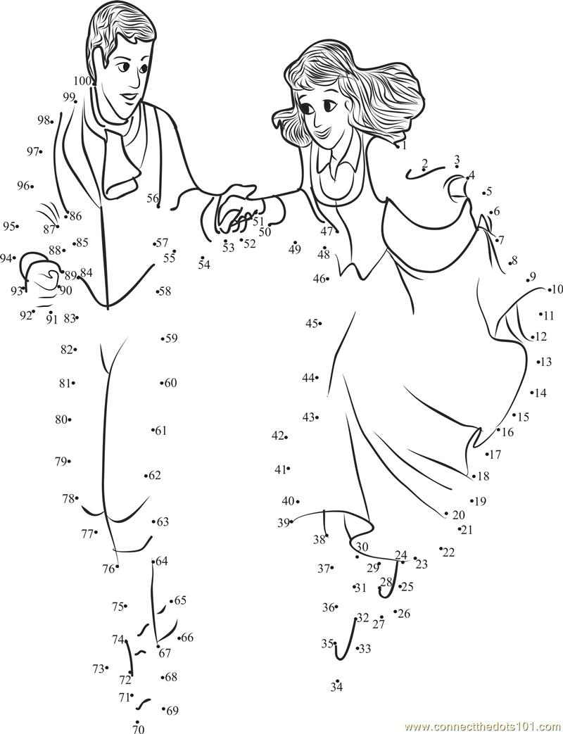 Cinderella Lover Dot To Dot Printable Worksheet Connect The Dots