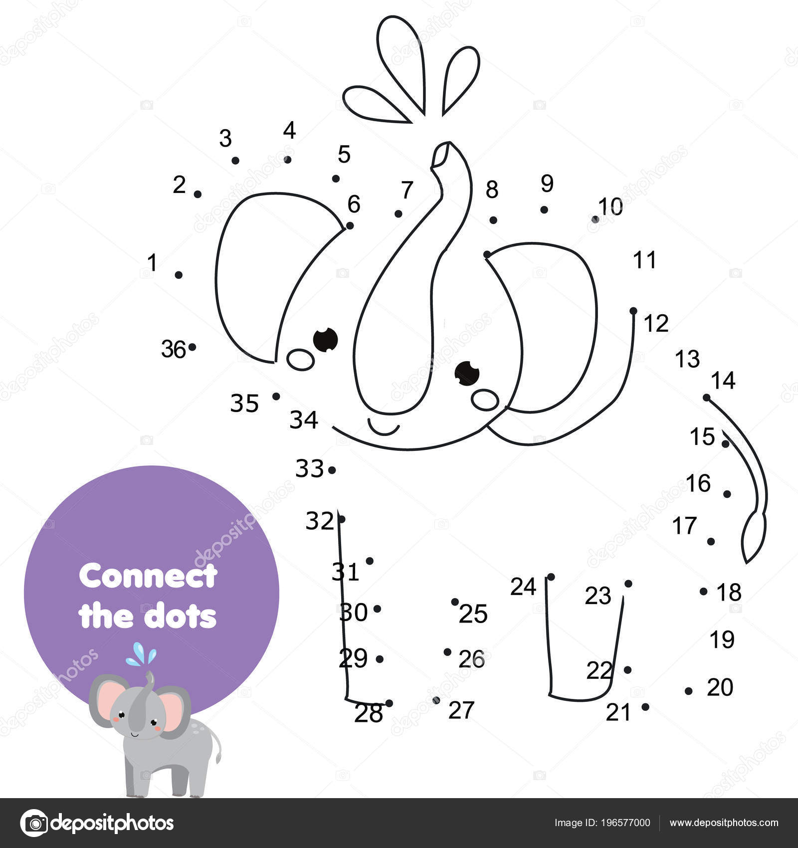 Connect Dots Children Educational Drawing Game Dot Dot Numbers Game 