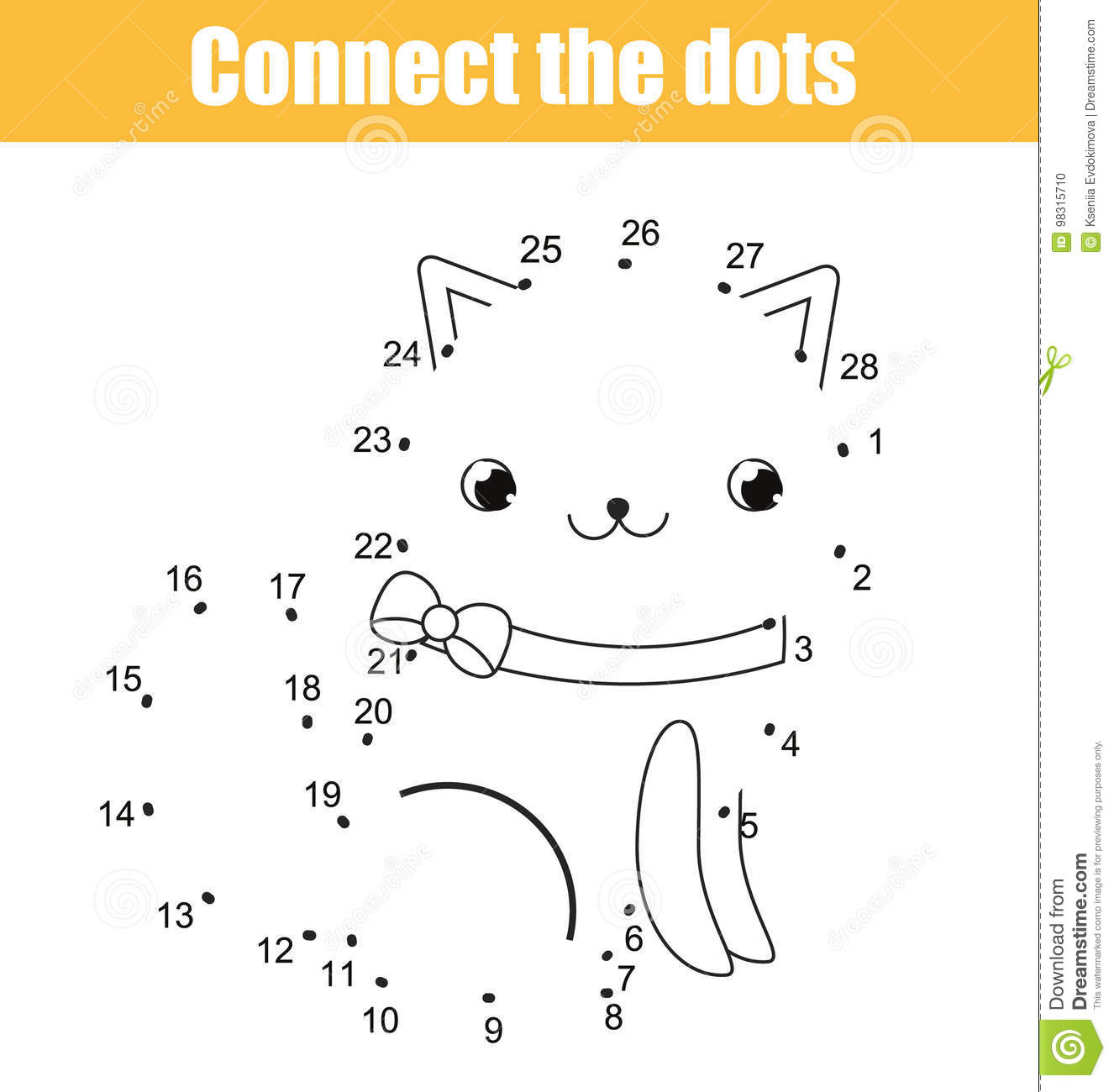 Connect The Dots By Numbers Children Educational Game Printable 