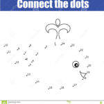 Connect The Dots By Numbers Educational Children Game Stock Vector