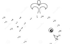 Connect The Dots By Numbers Educational Children Game Stock Vector