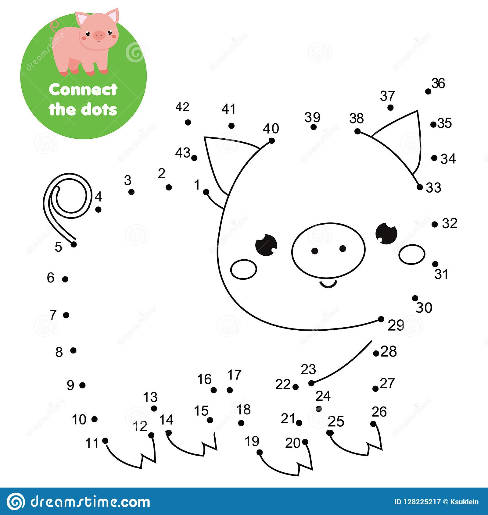 Connect The Dots By Numbers Educational Game For Children And Kids 