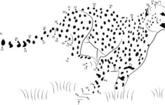 Connect The Dots Cheetah Printable For Kids Adults Free