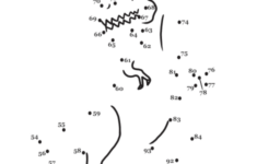 Connect The Dots Dino Math Worksheet For Grade 1 Free Printable