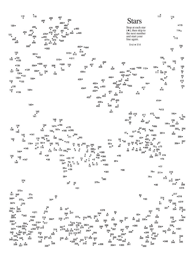 Dot To Dot Worksheets For Adults