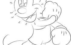 Connect The Dots Mickey Mouse Printable For Kids Adults Free