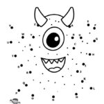 Cute Monster Dot To Dot Woo Jr Kids Activities Dot Worksheets