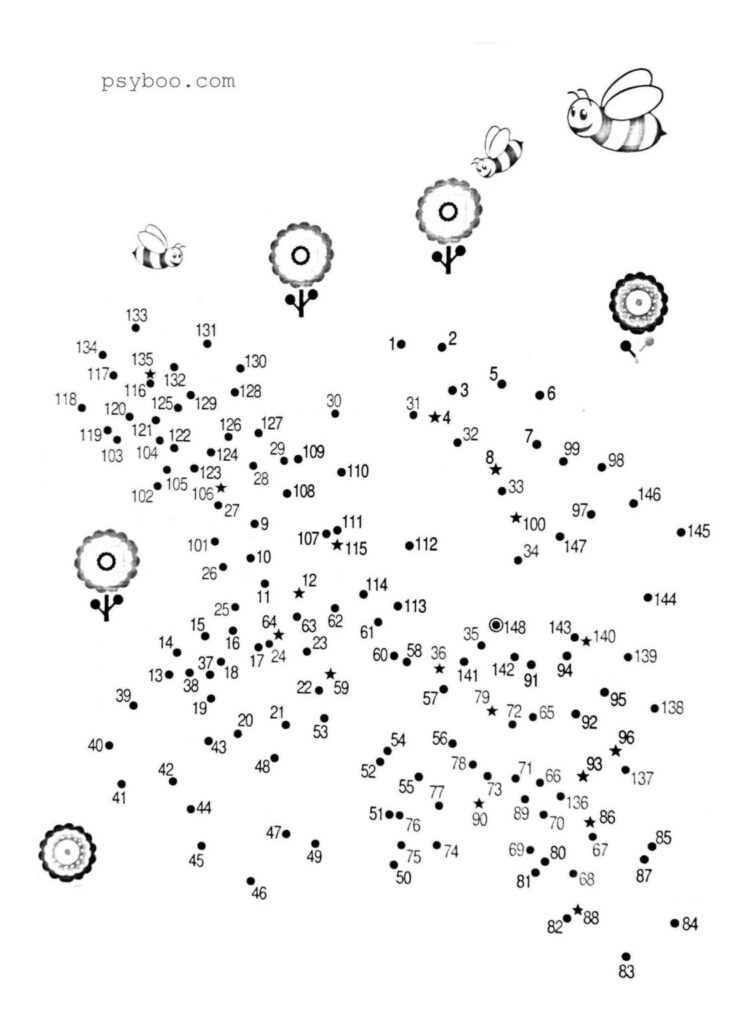 Difficult Insects Dot To Dot By Number 1 200 Free Color Sheets PDF ...