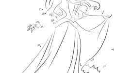 Disney Princess Aurora Dot To Dot Printable Worksheet Connect The Dots