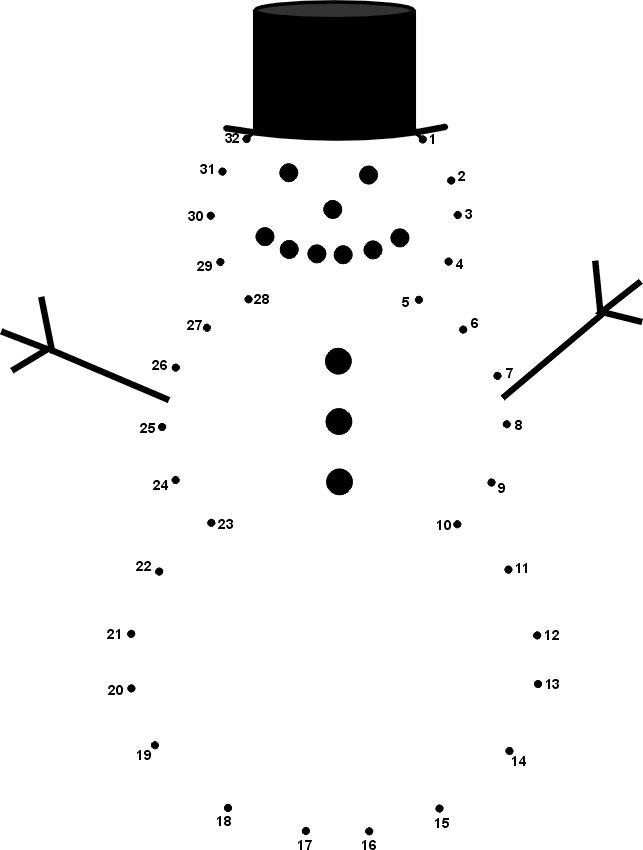 Dot to Dots Winter Activity Page Snowman Winter Activities Winter 