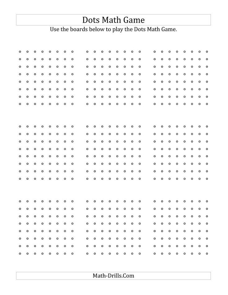 Dots Math Game Boards For Offline Use Dots Math Game Math Games Free 