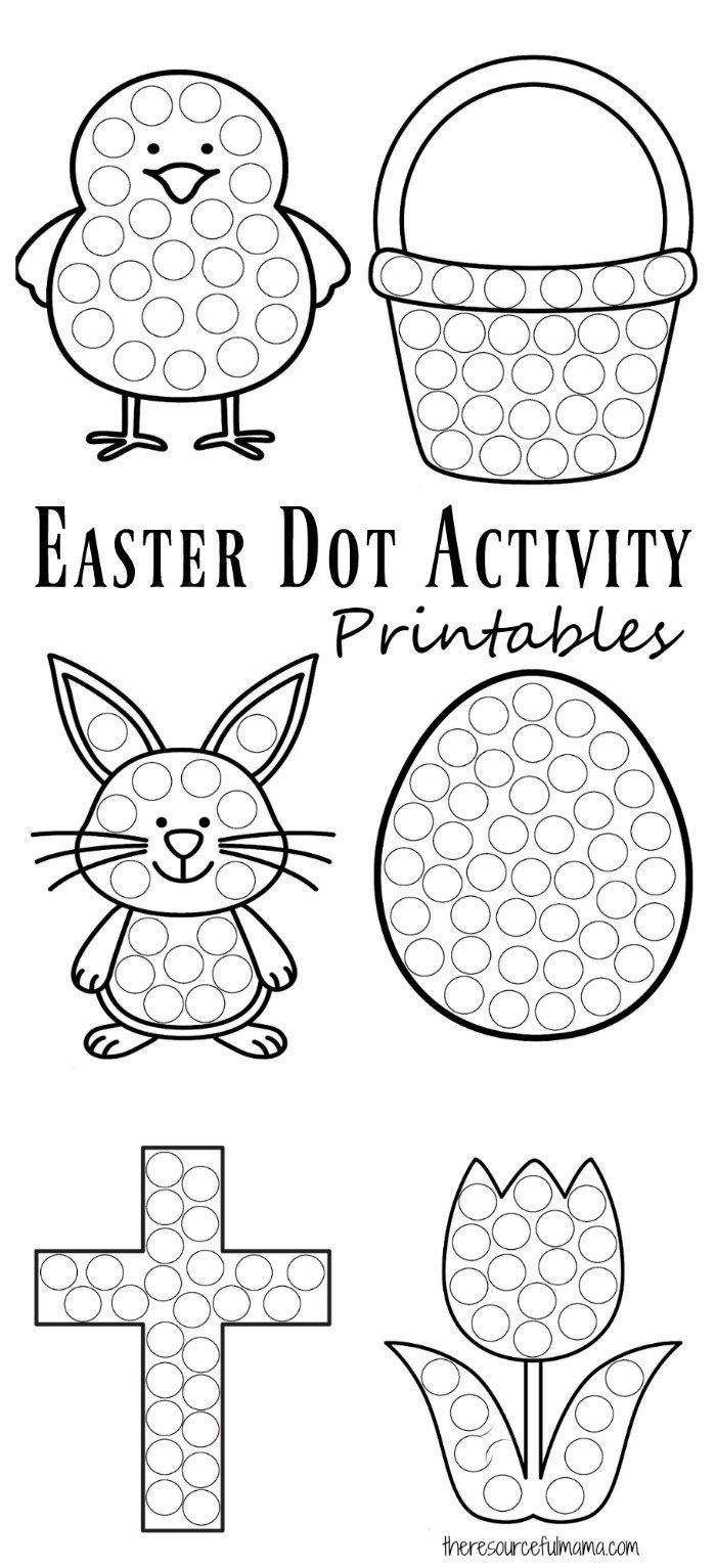 Easter Dot Activity Printables Easter Crafts Preschool Easter 