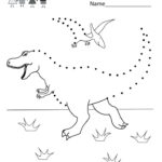 Fun Dinosaur Connect The Dots Worksheet That Can Also Be Turned Into A