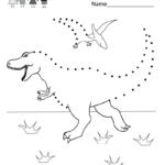 Fun Dinosaur Connect The Dots Worksheet That Can Also Be Turned Into A