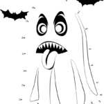 Halloween Ghost Dot To Dot Printable Worksheet Connect The Dots