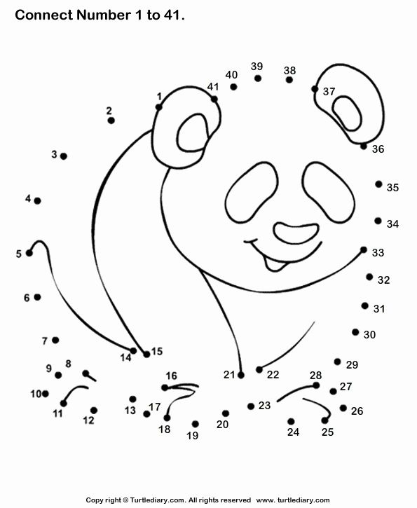 Kindergarten Connect The Dots Worksheet Panda Craft Connect The Dots 