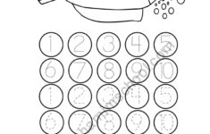 Pre School Counting Worksheet On Tracing Dots Number 1 10 Shamim