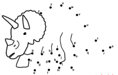 Printable Coloring Pages Connect The Dots Dinosaur Dot To Dot Dot
