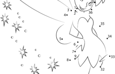 Shiny Tinkerbell Dot To Dot Printable Worksheet Connect The Dots