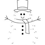 Snowman Dot To Dot Christmas Worksheets Dot Worksheets Joining Dots