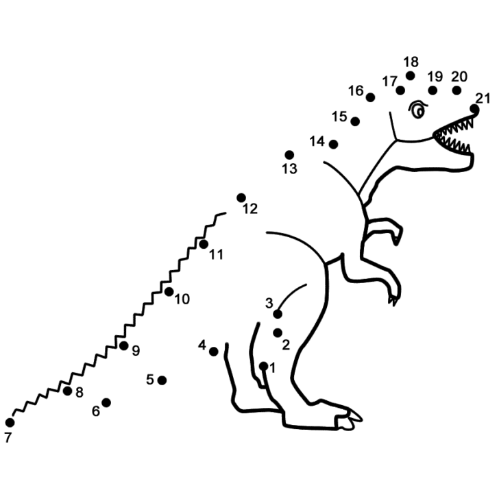 Connect The Dots Printable Dinosaur