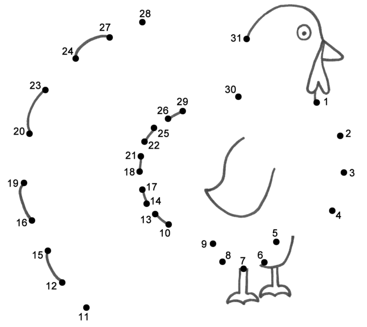 Turkey Connect The Dots Printable