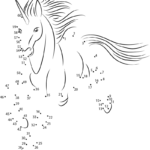 Unicorn By Dolphy Dot To Dot Printable Worksheet Connect The Dots
