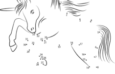 Unicorn Licorne Dot To Dot Printable Worksheet Connect The Dots