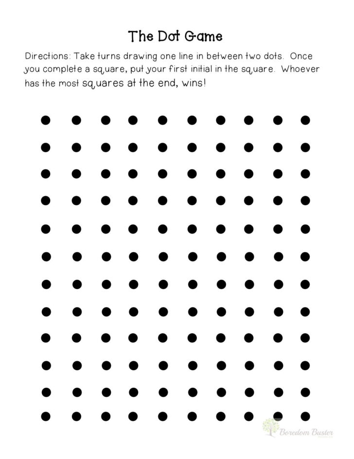 Free Connect Dot Games Printable Sheet