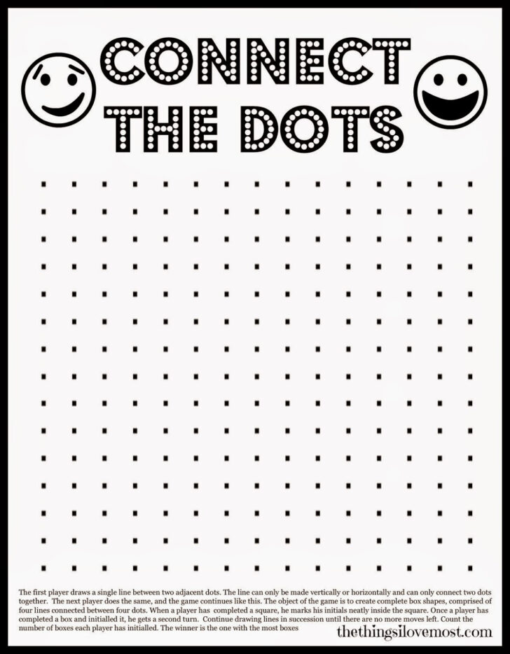 Connect Dots Game Printable
