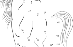 White Unicorn Dot To Dot Printable Worksheet Connect The Dots